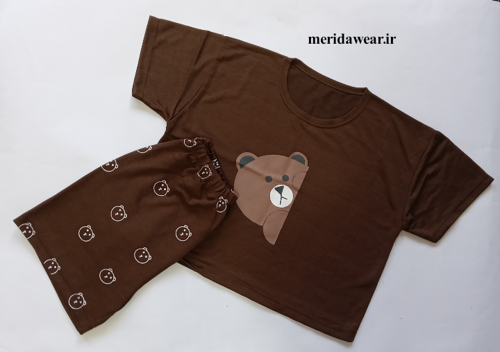 کراپ و شورتک طرح خرس کد ۳۲